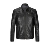 MILESTONE Lederjacke Herren Stehkragen Lammnappa braun, 66 (5XL)