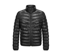 MILESTONE Lederjacke Herren Stehkragen Lammnappa schwarz, 48 (S)