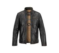 MILESTONE Lederjacke Herren Stehkragen Nappaleder braun, 54 (XL)