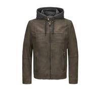 MILESTONE Lederjacke Herren Stehkragen Schafleder braun, 58 (3XL)