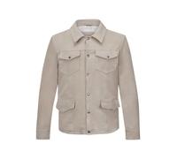 MILESTONE Lederjacke Herren Umlegekragen Ziegenvelours grau, 50 (M)