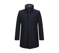 MILESTONE Mantel Herren Stehkragen Wolle grau, 30