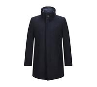 MILESTONE Mantel Herren Stehkragen Wolle grau, 54 (XL)