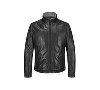 MILESTONE Lederjacke Herren Stehkragen Lammnappa schwarz, 50 (M)