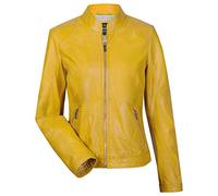 MILESTONE Nella Damen Lederjacke (42, Gelb)