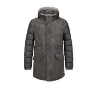 MILESTONE Parka Herren Stehkragen Ziegenvelours grau, 56 (XXL)