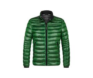 MILESTONE Steppjacke Herren Stehkragen Mikrofaser grün, 52 (L)