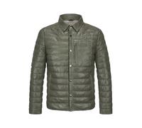 MILESTONE Steppjacke Herren Umlegekragen Lammleder grün, 52 (L)