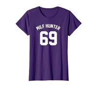 Milf Hunter 69 T-Shirt, Damen, Violett, XL