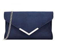 Milisente Clutch Damen Wildleder Abendtasche Klein Umhängetasche | V-Detail · Silberne Tragekette · Offenes Fach · Magnetverschluss · Kompakt · Party, Hochzeit, Dates