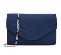 Milisente Clutch für Damen, Wildleder-Clutch, für Hochzeit, Schultertasche, Umhängetasche, Abendtasche