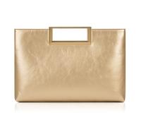 Milisente Clutch-Geldbörse für Damen, formell, lässig, glitzernd, PU-Leder, Handtasche mit Griff, für Abschlussball, Cocktail, Hochzeit, Gold