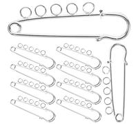 Milisten 10st 5-Loch-sicherheitsnadel Goldene Steppsicherheit 5-Loch-brustnadel Kiltnadeln Mit Schlaufen Dekorative Strickrock Legierung Schottland Mehrfarbig Fräulein