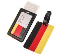 MILISTEN 2 Stück Kofferanhänger mit Deutschland Flagge aus Pvc Praktische Gepäckanhänger zur Einfachen Identifikation Kreatives Design und Handliche Größe für Reisen