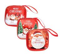 Milisten 3 Stück Kleiner Weißblech Münzbeutel mit Reißverschluss Weihnachtsbaum Hängedekoration und Kopfhörer Etui Leichte Praktische Geldbörse für Schlüssel Schmuck und Süßigkeiten