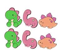 MILISTEN 6 Stück Dinosaurier Broschen Pins für Kleidung und Rucksack Bunte Cartoon Tier Anstecker Modische Schmuck Deko für Frauen Kompakte Niedliche Broschen Accessoires