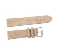 Milisten Beiges Uhrenarmband aus Rindsleder 22mm Austauschbares Lederarmband mit Robustem Verschluss Klassisches Armband für Herren und Damen Schweißresistent für Freizeit und Business