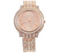 Milisten Damenuhr Armbanduhr Strass Verzierung Roségold Quarzuhr Verstellbares Armband Für Damen Geschenk