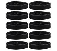 Milisten Echtleder Uhrenarmband Ringe 10 Stück Schwarz 22mm Verschleißfest Armbandschlaufe Ersatz für Damen und Herren Uhrenzubehör