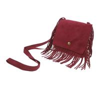 Milisten Einzelne Schultertasche Weich und Leicht für Kleine Mädchen mit Quasten Wildleder Umhängetasche zu Verblassen als Street Tasche und Fotorequisite