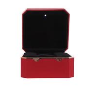 Milisten Elegante Uhrenbox mit LED Beleuchtung Rotes Uhrengehäuse aus Langlebigem Material Einzelner Schutzschlitz für Herren Tragbare Uhrenaufbewahrungsbox für Schmuck und Uhrensammlung