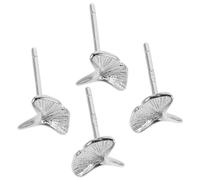 MILISTEN Ginkgo Blatt Ohrstecker 925 Sterlingsilber 2 Paar Herbst Schmuck Sichere Tropfenohrringe für Empfindliche Ohren