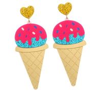 MILISTEN Leichte Trendige Tropfenohrringe für Damen Kreative Eiscreme optik aus Hochwertigem Harz Langlebig und Farbecht für Teenager Mädchen für Partys und Festivals