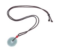 Milisten Natürliche Feng Shui Jade Halskette für Damen mit Geschnitztem Blumenanhänger Vintage Edelstein Schmuckstück für Glück und Wohlstand