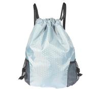 Milisten Trainings und Schwimm Sportbeutel Polyester mit Kordelzug Grau Klein für Damen Herren Strand Schule Fitness