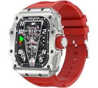 Militär Smartwatch Herren mit Telefonfunktion für Android iOS 1.95 Zoll AMOLED Touchscreen Fitnessuhr Blutdruck Herzfrequenz Schlafmonitor IP68 Wasserdicht Outdoor Sportuhr Langer Akku 123 Sportmodi