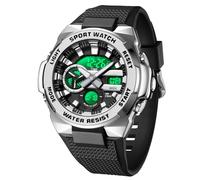 Militär Uhr wasserdichte Digitaluhr Herren Herrenarmbanduhren Outdoor Uhr Herren mit LED-Leuchtdisplay Analogen Zeigern und Digitalen Zahlen