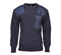 Militar MFH Brand Bundeswehr Stil Pullover Kommando Pulli Atmungsaktiv Blau Sweater, blau, Large (52)