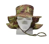 Militar Original italienische Armee Boonie Hut im vegetato-Camouflage-Muster mit Kinnriemen, Mehrfarbig, Medium(57)