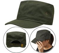 Military-Cap Dunkelgrün mit 4 Luftlöchern – Army Cap mit Metallverschluss Outdoor-Kappe Grün Armykappe 100% Baumwolle