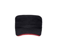 Military Sandwich Cap "MB6555" - myrtle beach Black/Red