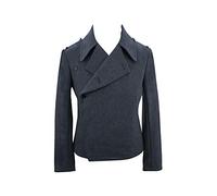 Militaryharbor WW2 WWII Luftwaffe blue grey wool panzer wrap jacket-XS