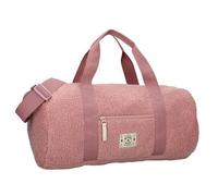 Milky Kiss Fanciful Sporttasche Luxus-Teddy-Stoff, Reißverschluss & pinkfarbener Ball