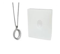 Milky Treasures Kronen-Halskette + individuelle Form, Muttermilch-Schmuckherstellungs-Set, 925er-Sterlingsilber-Halskette + Kette, 18 x 13 mm Anhänger, Still-Andenken-Set, Geschenke für Mutter,