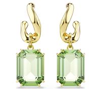 Millenia Drop-Ohrhänger, Oktagon-Schliff, Grün, 18K goldbeschichtet OS