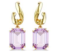 Millenia Drop-Ohrhänger, Oktagon-Schliff, Violett, 18K Goldbeschichtet OS
