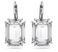 Millenia Drop-Ohrhänger, Oktagon-Schliff, Weiß, Rhodiniert OS