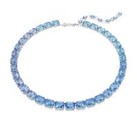 Millenia Halskette, Oktagon-Schliff, Farbverlauf, Blau, Rhodiniert OS