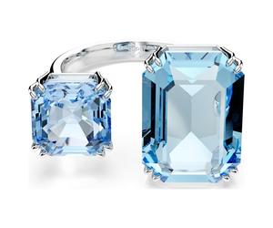 Millenia Offener Ring, Oktagon-Schliff, Blau, Rhodiniert 50