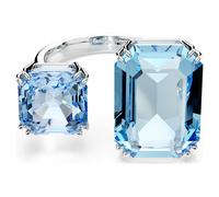 Millenia Offener Ring, Oktagon-Schliff, Blau, Rhodiniert 52