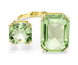 Millenia Offener Ring, Oktagon-Schliff, Grün, Goldlegierungsschicht 50