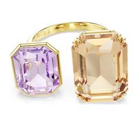 Millenia Offener Ring, Oktagon-Schliff, Mehrfarbig, 18K Goldbeschichtet 55