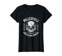 Millenials Totenkopf Born 1994 Danach Ging Es Nur Bergab Preisgünstiges Grafik-T-Shirt, Damen, Schwarz, XL