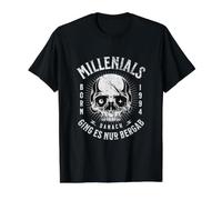Millenials Totenkopf Born 1994 Danach Ging Es Nur Bergab Preisgünstiges Grafik-T-Shirt, Herren, Schwarz, XL