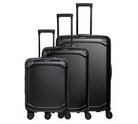 Travelite Millennium 4 Rollen Kofferset 3-teilig mit Dehnfalte schwarz