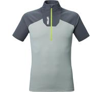 Millet - Leichtes, atmungsaktives T-Shirt für das Bergsteigen mit halbem Kragen und halbem Reißverschluss - Herren - Kamet Zip SS M Grau S
